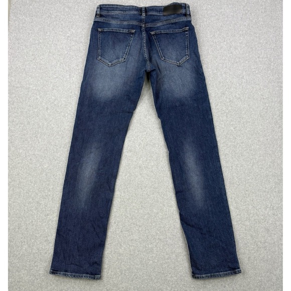 Hugo Boss Jeans Mens 32x34 (Fits 32x32) Blue Maine Stretch Straight Leg Denim - Picture 5 of 16
